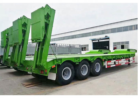 Heavy 1650mm Detachable Gooseneck Lowboy Trailer For Pickup Truck 100T