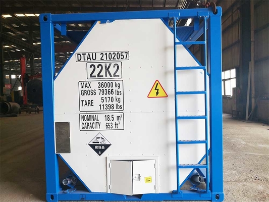 Q235B ISO Liquid Tank Container IMDG Chemical T75 Cryogenic Tank