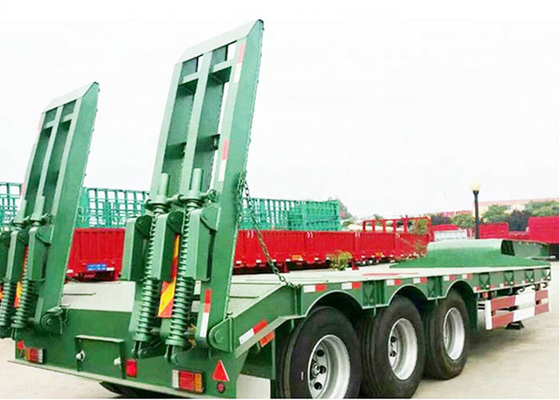 Heavy 1650mm Detachable Gooseneck Lowboy Trailer For Pickup Truck 100T