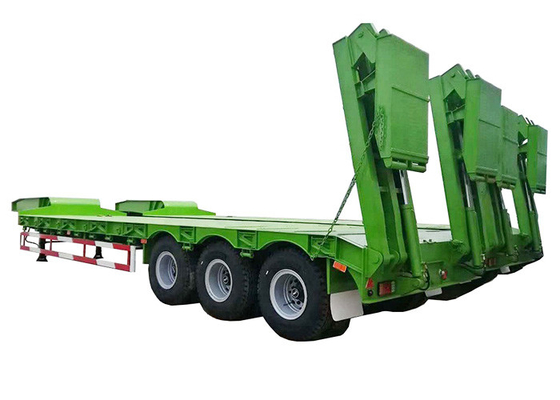 Heavy 1650mm Detachable Gooseneck Lowboy Trailer For Pickup Truck 100T
