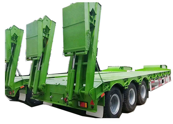 Heavy 1650mm Detachable Gooseneck Lowboy Trailer For Pickup Truck 100T